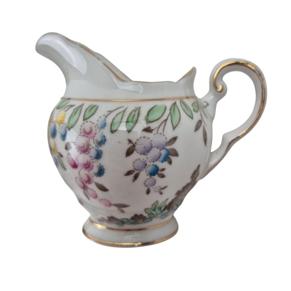 Tuscan Creamer And Sugar Bowl Set Bone China England Floral Gold Trim Vintage - Picture 3 of 10